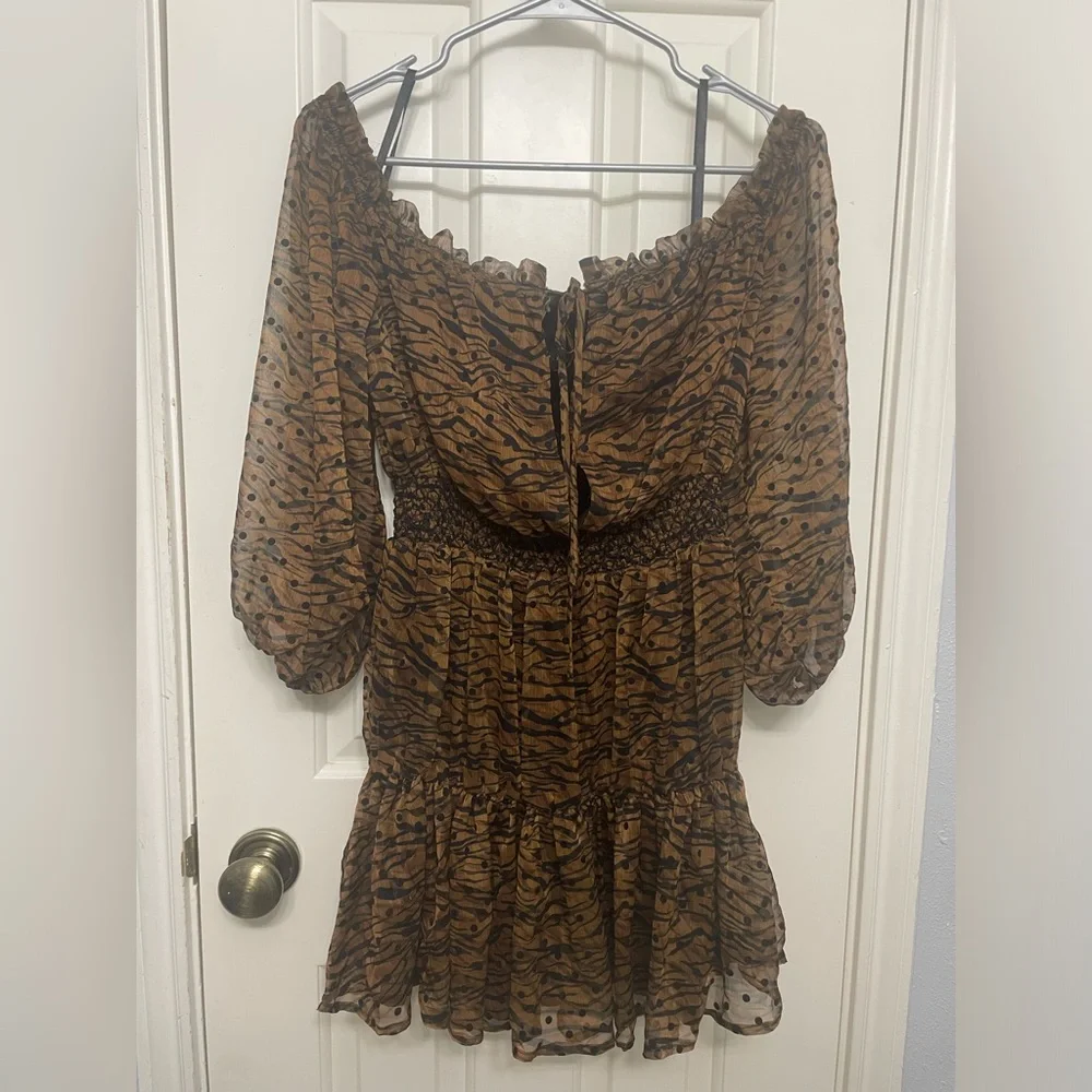 House of Harlow 1960 x Revolve Sapphire Off the Shoulder Mini Dress - Picture 4 of 11